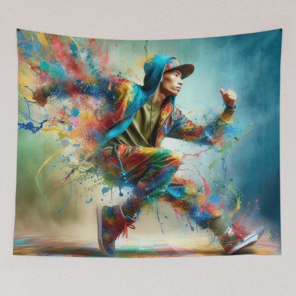 Item preview, Colorful street dancer in motion designed and sold by paulrommer.