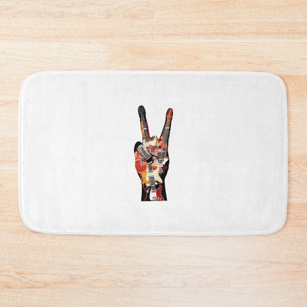 Item preview, Rock peace hand with guitar collage designed and sold by StormArte.