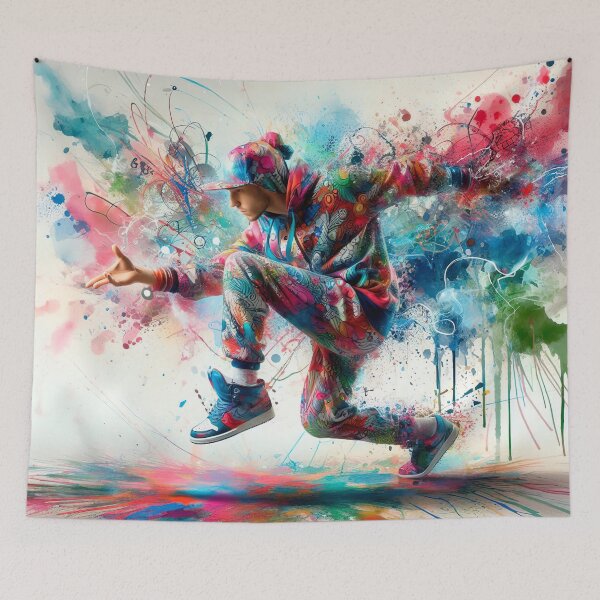 Item preview, Colorful street dancer in motion designed and sold by paulrommer.