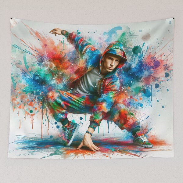 Item preview, Colorful street dancer in motion designed and sold by paulrommer.