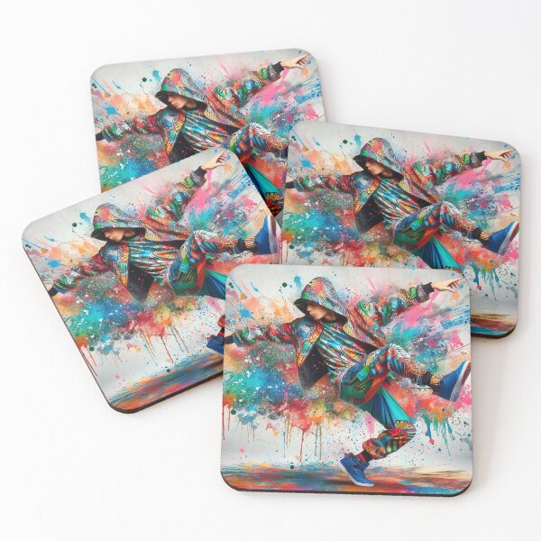 Item preview, Colorful street dancer in motion designed and sold by paulrommer.