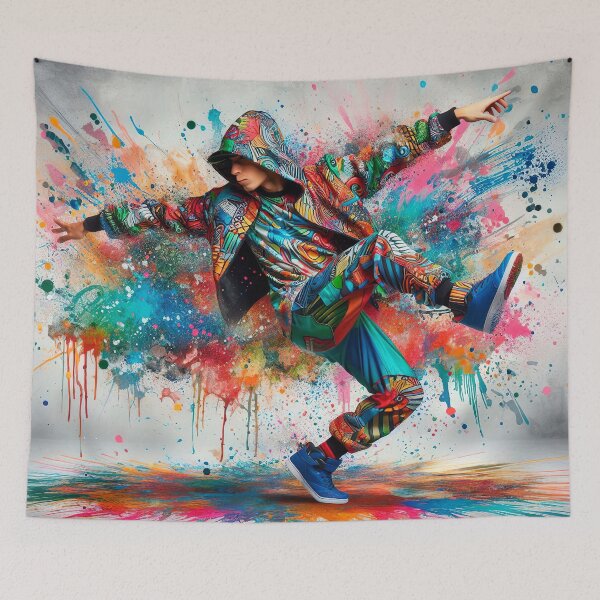 Item preview, Colorful street dancer in motion designed and sold by paulrommer.