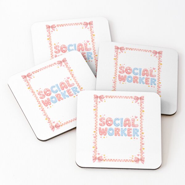 Item preview, Social Worker Month Preppy Coquette Bow Aesthetic designed and sold by Pawsome Quotes.