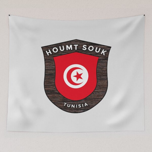 Item preview, Houmt Souk Tunisia | Flag Shield Travel Emblem designed and sold by World Designs.