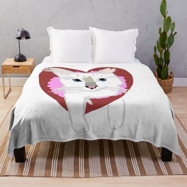 Item preview, Ragdoll Cat abstract Valentine Heart Hand Drawn Kitten Love Gift designed and sold by Najomiartstudio.