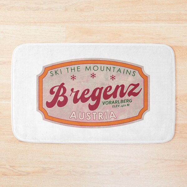 Item preview, Bregenz, Austria, Vorarlberg, Ski, textured skiing badge designed and sold by Wanderful-roads.