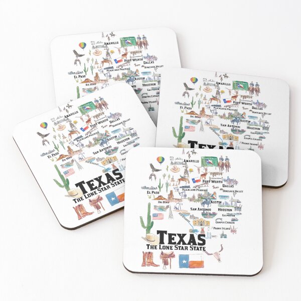 Item preview, Texas State USA Illustrations with Travel Plans Highlights and Memories designed and sold by artshop77.