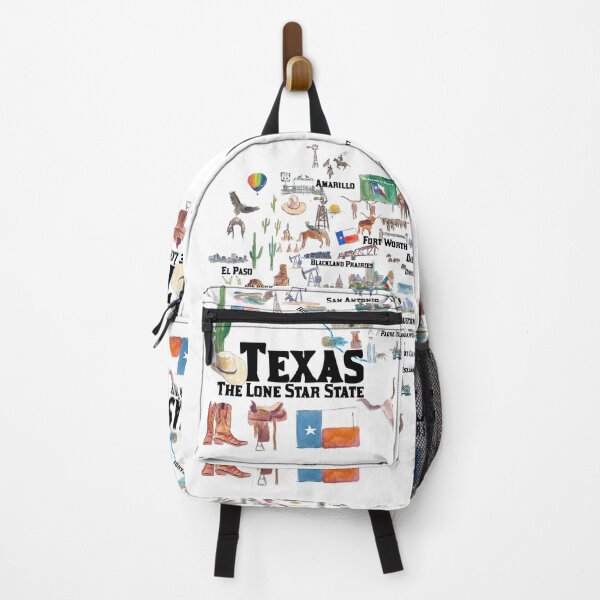 Item preview, Texas State USA Illustrations with Travel Plans Highlights and Memories designed and sold by artshop77.