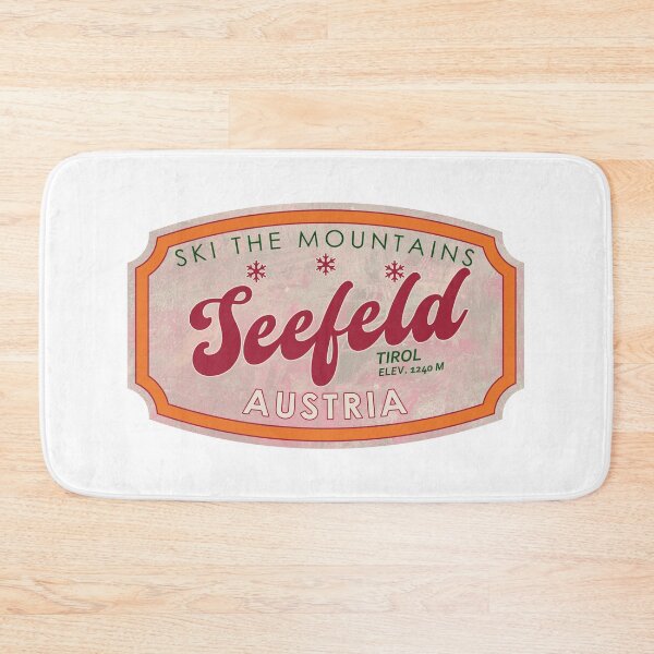 Item preview, Seefeld, Austria, Tirol, Ski, textured skiing badge designed and sold by Wanderful-roads.