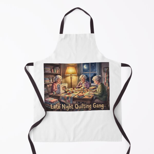 Item preview, Late Night Quilting Gang | Cozy Nighttime Sewing Room designed and sold by Twenty2Creative.