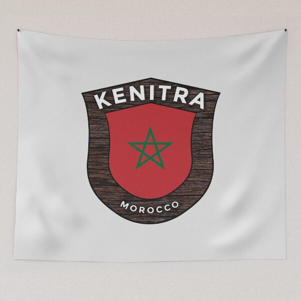 Item preview, Kenitra Morocco | Flag Shield Travel Emblem designed and sold by World Designs.