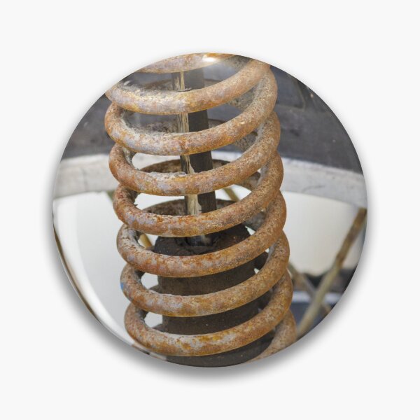 Item preview, Rusty Motorcycle Suspension Spring Closeup With Shock Absorber And Tire Wheel designed and sold by Nmallia.