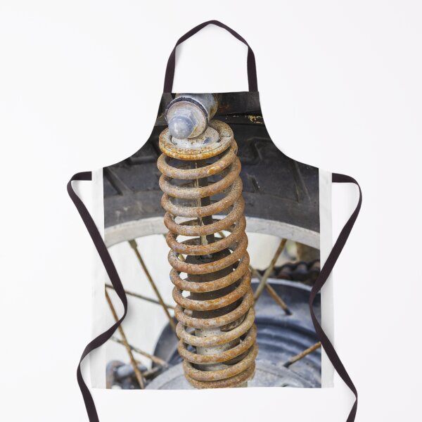 Item preview, Rusty Motorcycle Suspension Spring Closeup With Shock Absorber And Tire Wheel designed and sold by Nmallia.