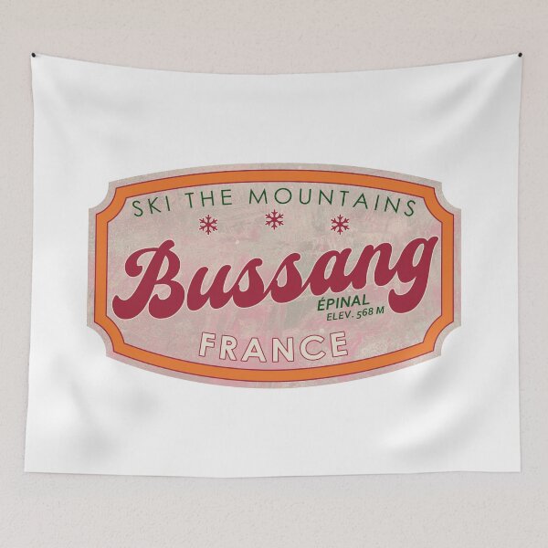 Item preview, Bussang, France, Épinal, Ski, textured skiing badge designed and sold by Wanderful-roads.