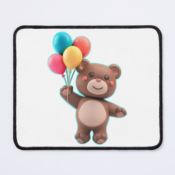 Item preview, Kawaii Teddy Bear with Balloons – Cute and Tender Illustration designed and sold by MuninosShop.