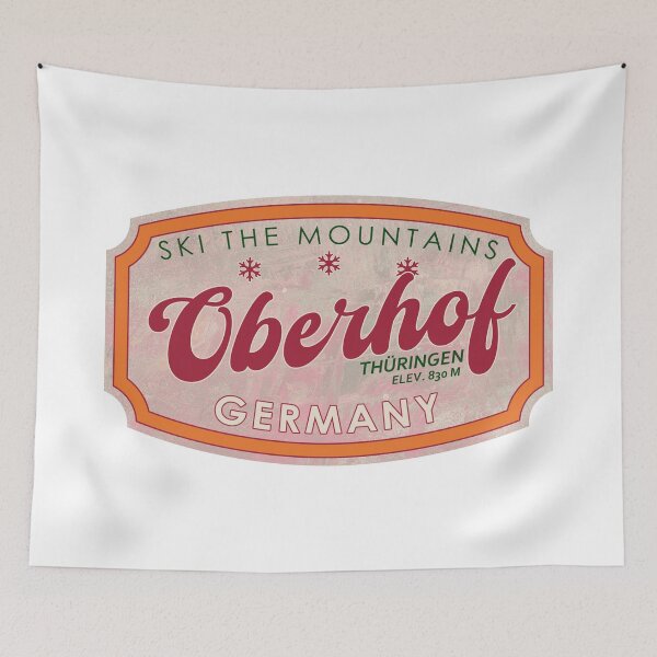Item preview, Oberhof, Germany, Thüringen, Ski, textured skiing badge designed and sold by Wanderful-roads.