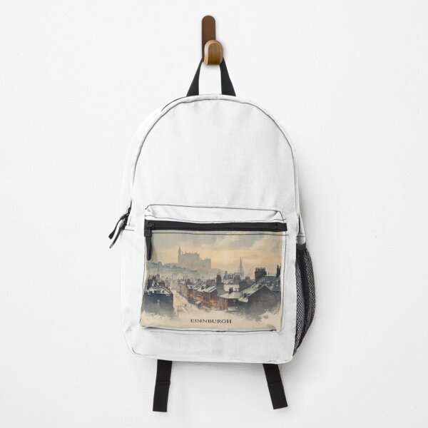 Item preview, Edinburgh street in vintage watercolor style designed and sold by StormArte.