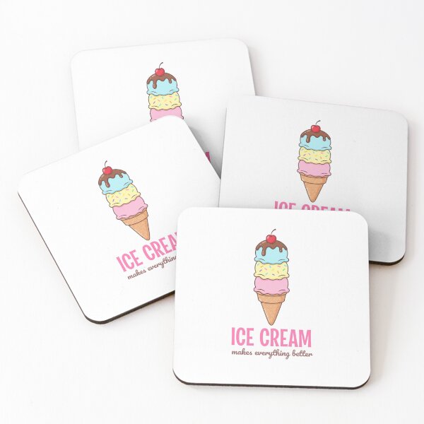 Artikelvorschau, Kawaii-Eistüte – Niedliche Pastell-Dessertillustration mit drei Kugeln entworfen und verkauft von Colorful-Garden.