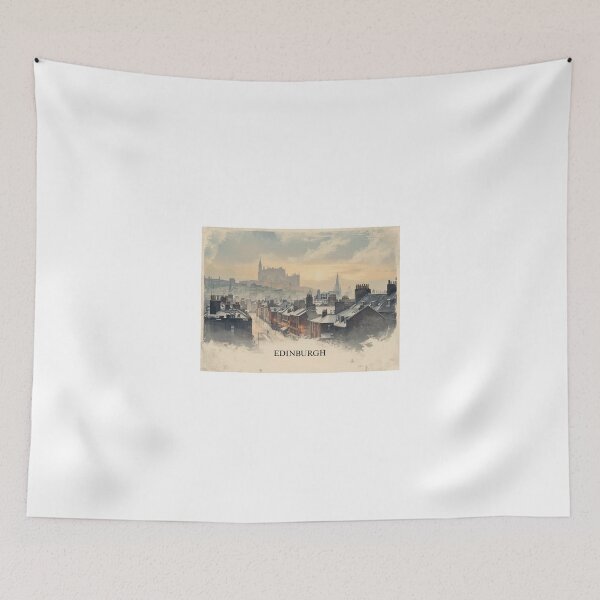 Item preview, Calle de Edimburgo estilo vintage acuarela designed and sold by StormArte.