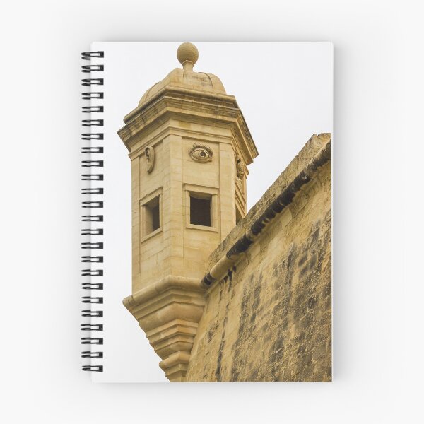 Item preview, Historic Stone Turret With Decorative Eye Carvings On Corner Fortification Tower, Ancient Architectural Facade Detail designed and sold by Nmallia.