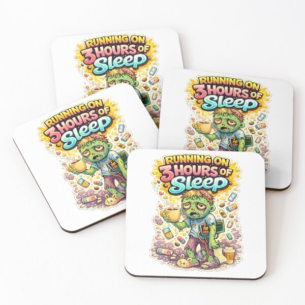 Item preview, Running on 3 Hours of Sleep Zombie – Funny Sleep Deprived Art designed and sold by StrayaDesign.