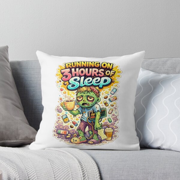 Item preview, Running on 3 Hours of Sleep Zombie – Funny Sleep Deprived Art designed and sold by StrayaDesign.