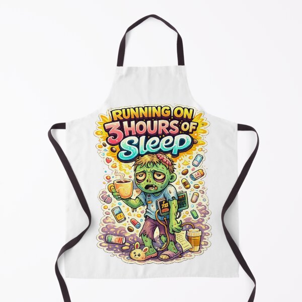 Item preview, Running on 3 Hours of Sleep Zombie – Funny Sleep Deprived Art designed and sold by StrayaDesign.