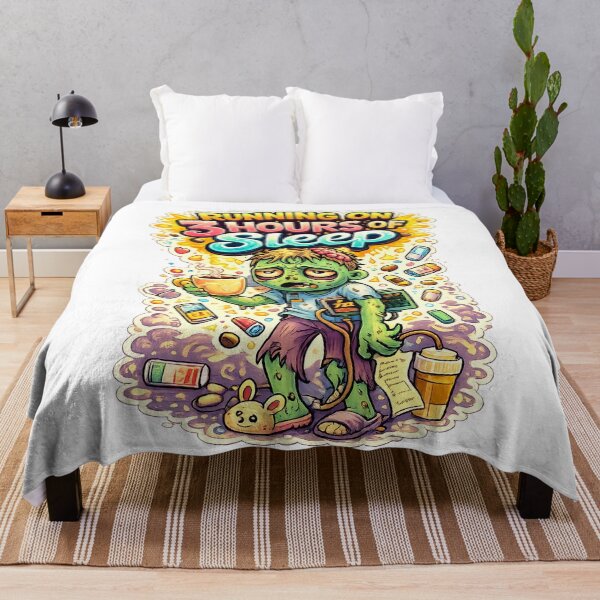 Item preview, Running on 3 Hours of Sleep Zombie – Funny Sleep Deprived Art designed and sold by StrayaDesign.