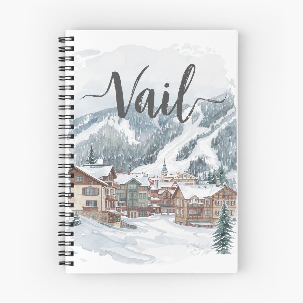 Item preview, Watercolor of the alpine winter village of Vail designed and sold by StormArte.