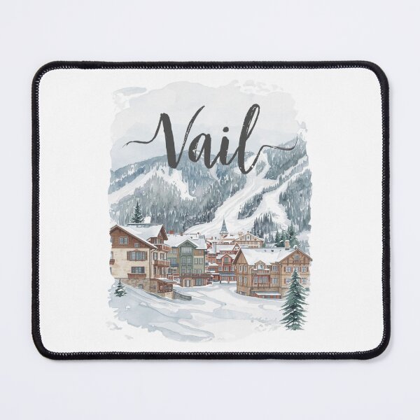 Item preview, Watercolor of the alpine winter village of Vail designed and sold by StormArte.