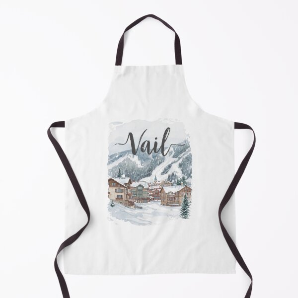 Item preview, Watercolor of the alpine winter village of Vail designed and sold by StormArte.