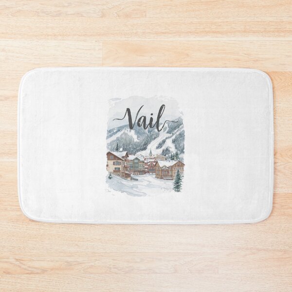 Item preview, Watercolor of the alpine winter village of Vail designed and sold by StormArte.