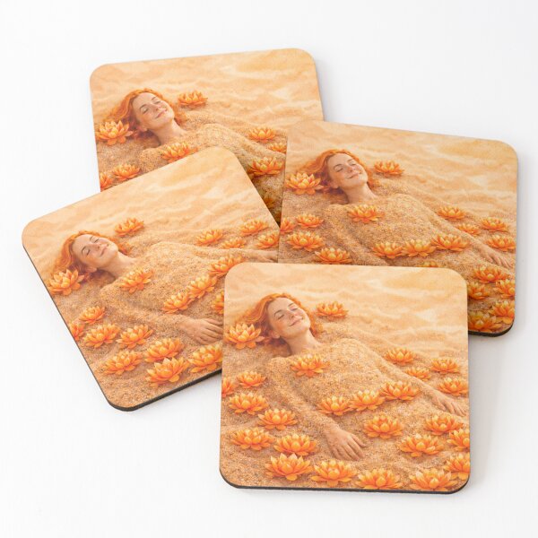 Item preview, Sacral Chakra sand and orange lotus flowers designed and sold by chihuahuashower.
