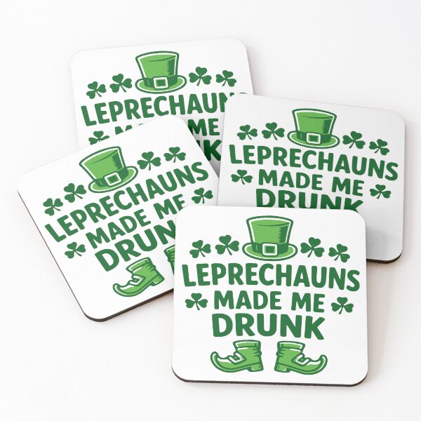 Item preview, St Patricks Day Leprechauns Made Me Drunk Funny designed and sold by Imaginationbeyond.