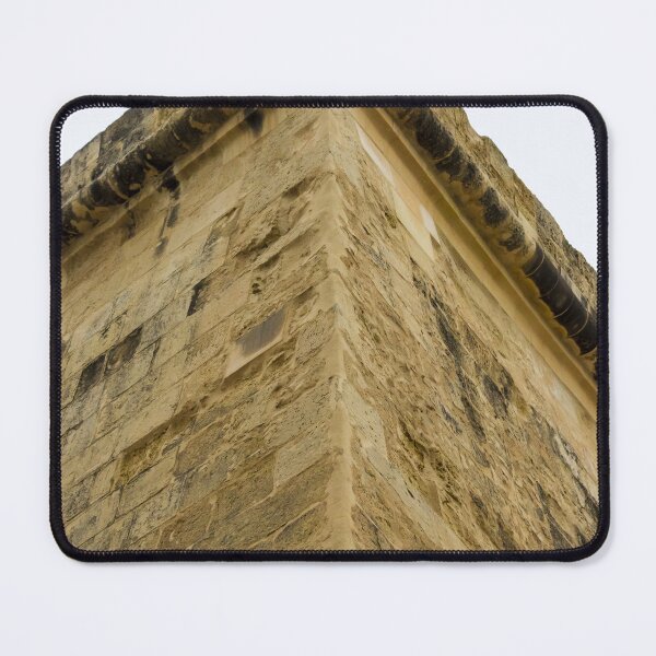 Item preview, Corner Of Historic Stone Building: Close-Up Of Beige Masonry And Roofing Detail designed and sold by Nmallia.