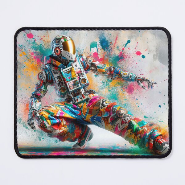 Item preview, Colorful robot in dynamic pose designed and sold by paulrommer.