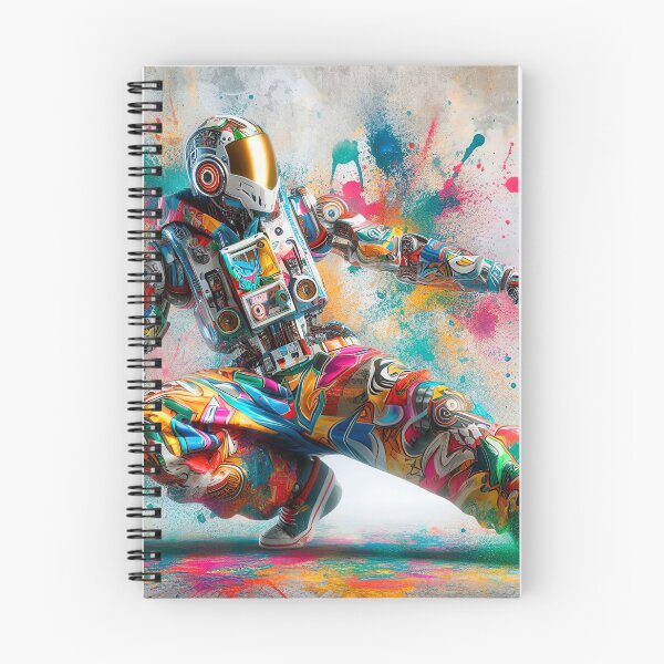 Item preview, Colorful robot in dynamic pose designed and sold by paulrommer.