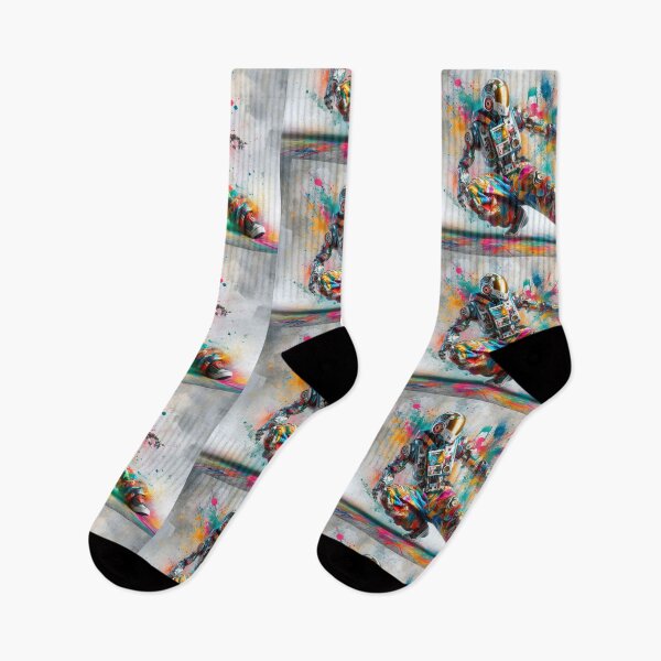Item preview, Colorful robot in dynamic pose designed and sold by paulrommer.