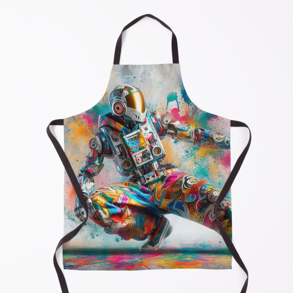 Item preview, Colorful robot in dynamic pose designed and sold by paulrommer.