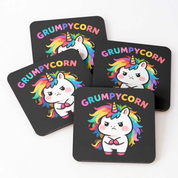 Item preview, Funny Unicorn Grumpycorn – Cute and Sarcastic Rainbow Unicorn designed and sold by Dot1001.