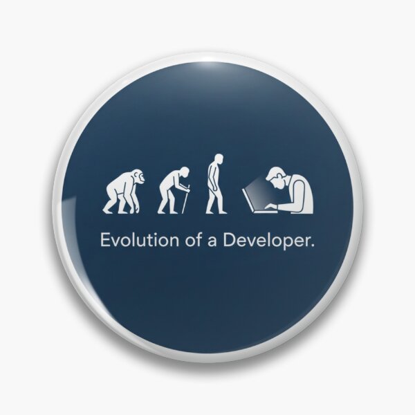 Item preview, Evolution of a Developer - Funny Programming Sticker designed and sold by ZYNORAworld.