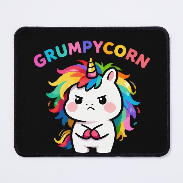 Item preview, Funny Unicorn Grumpycorn – Cute and Sarcastic Rainbow Unicorn designed and sold by Dot1001.