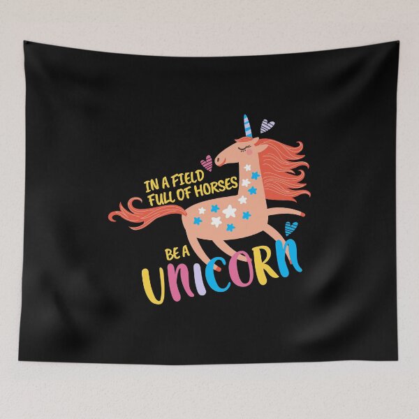 Item preview, In A Field Of Horses Be A Unicorn Inspiration designed and sold by SassyYetClassy.