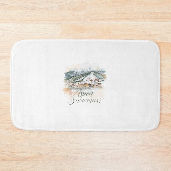 Item preview, Aspen Snowmass winter alpine village in watercolor designed and sold by StormArte.