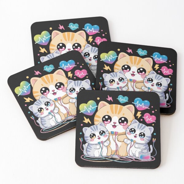 Item preview, Electrophysiology and kawaii cat designed and sold by DamioPolArt.