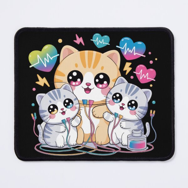 Item preview, Electrophysiology and kawaii cat designed and sold by DamioPolArt.
