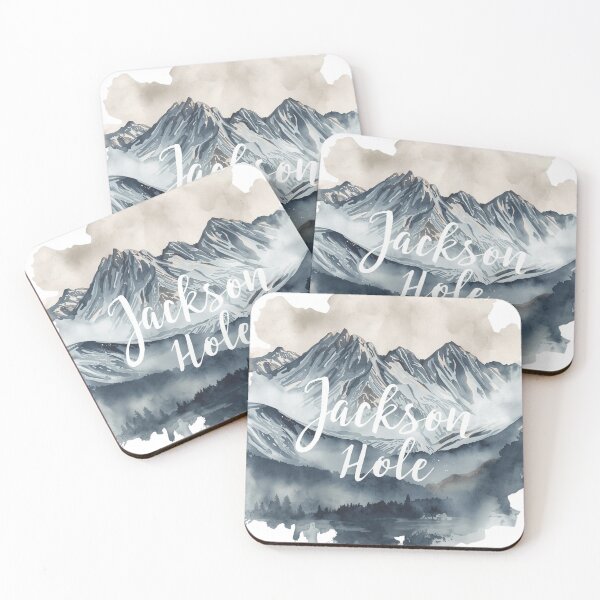 Item preview, Jackson Hole alpine landscape in winter watercolor designed and sold by StormArte.