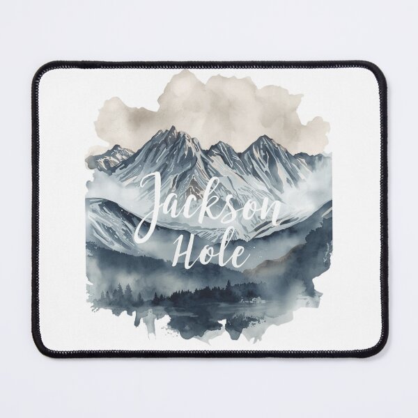 Item preview, Jackson Hole alpine landscape in winter watercolor designed and sold by StormArte.