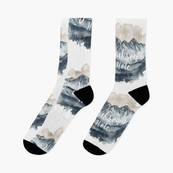 Item preview, Jackson Hole alpine landscape in winter watercolor designed and sold by StormArte.