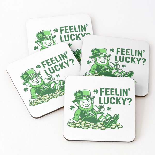 Item preview, St Patricks Day Feelin Lucky Leprechaun Retro Gold designed and sold by Imaginationbeyond.